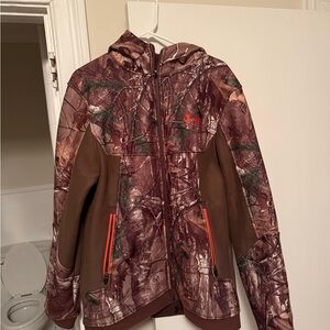 Under Armour Storm Realtree Camo Zip Jacket - Brown with Orange Accents